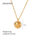 Gouden roestvrijstalen ketting met bolvormige hanger en lippenontwerp van 1,2 cm - Gouden Lipstijl