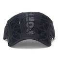 Black quick-dry mesh baseball cap with SPORT print and breathable racing design - Black Sport Logo Style (D2)