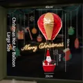 Decorazione natalizia mongolfiera con Babbo Natale in rosso e oro, altezza di 90cm - Grande