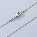 Sleek silver snake chain necklace in stainless steel with a secure lobster clasp closure - Steel