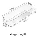 Large rectangular clear acrylic drawer organizer with dimensions 29.8cm x 9.4cm x 6.2cm - Medium Rectangular