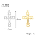 Ciondoli a croce in acciaio inossidabile argento e oro con intaglio a cuore stile hip hop - Stile di Design a Cuore Vuoto (S-KLJ448-Z) / Color Acciaio