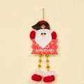 Weihnachtsmann-Anhänger mit rotem Feliz Navidad Schild und goldenen Perlen - Weihnachtsmann