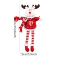 Pluche kerstrendier pop met rode hartjestrui voor feestelijke woondecoratie - Eland