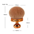 Multifunctional powder brush with rose gold ergonomic handle and soft brown bristles - OPP Bag / Deep Rose Gold + Nude Hair