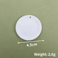 Miniatura piatto tondo bianco per casa delle bambole, diametro 4,5cm e peso 2,6g - N. 24 (4.5cm) / Bianco
