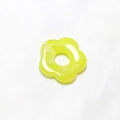 Glossy yellow acrylic five-petal flower bead accessory for DIY jewelry making - Bright Yellow