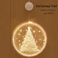 24cm LED Christmas tree hanging light with warm yellow glow for holiday decoration - 24cm Christmas Tree / Battery Included