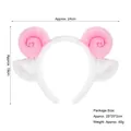 Plush white sheep headband with pink horns for kids zodiac animal hair accessory - Pink Curly Sheep Horns