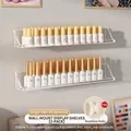 2er Set klare Wandregale aus Acryl für Nagellack, Maße jeweils 44,5x7x6,5cm - 2er Set / Nahtlose Nägel