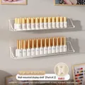 Set van 2 transparante acryl wandrekken voor nagellak, afmeting 44,5x7x6,5cm per stuk - Set van 2 / Naadloze Nagels