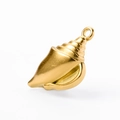Polished gold conch shell pendant in stainless steel for ocean jewelry making - Conch / Gold