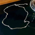 Zilveren halsketting met kleurrijke groene en oranje zirkonia stenen voor dames - Zilveren groen oranje heldere edelsteen (MY35772)