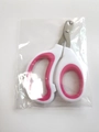 Pink and white stainless steel pet nail clippers with ergonomic scissor-style handle - Single Hole / Rose Red