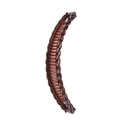 Dark brown banana hair clip with twisted weave design and durable internal teeth - 15cm Curved Coffee