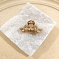 Exquisite gold alloy butterfly hair claw clip with detailed wings and metallic finish - Three Butterfly Claw Clip
