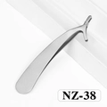 Professionele NZ-38 roestvrijstalen kunstwimper-applicator in metallic zilver - NZ-38 Zilveren Pincet / Zilver