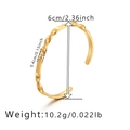 Details zu 6 cm Durchmesser und 0,4 cm Breite des 18K vergoldeten Armreifs - Verdrehte Spirale