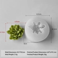 White cactus silicone candle mold for DIY succulent resin crafts and handmade soaps - Succulent J-1076
