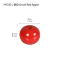 Figura de manzana de cerámica roja brillante de 8 cm para decoración de casa - Manzana roja pequeña