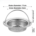 Steel-colored Perforated Medium Size