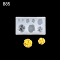 Miniature popcorn silicone mold B85 for resin clay craft with realistic finished samples - B85