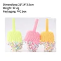 Three-piece popsicle-shaped Christmas ornaments in pastel green, pink, and yellow colors - Ice Cream/Popsicle
