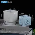 Stampo quadrato in silicone con motivo animale per candele e aromaterapia in azzurro - Bestia Mitica Quadrata A ZL-882