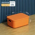 Twilight orange large storage box with lid and handles, 15L capacity for home organizing - Extra Large (35x24.9x15cm) / Twilight Orange