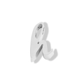Polished silver stainless steel letter h pendant bead with mirror finish surface - Lowercase h / Steel