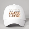 Weiße Baumwoll-Baseballkappe mit religiösem Praise the Lord Slogan und verstellbarem Riemen - Einheitsgröße / Weiß