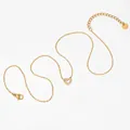 Zarte vergoldete Edelstahl Y-Halskette mit einem kristallbesetzten Herzanhänger für Damen - Goldenes Herz mit Zirkonia-Einlage (KD1370)