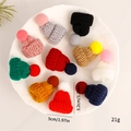 Set di 10 mini cappelli di Natale in maglia colorata con pompon per il fai da te - Confezione da 10 / Multicolore (10 Colori)