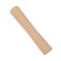 Portable wooden roller massager with textured grooves for manual muscle tension relief - Massage Stick