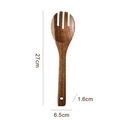 Acacia wood salad server fork with natural grain and dimension 27cm x 6.5cm - Acacia Wood Salad Fork