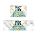 Keukenmattenset van kristalfluweel met minimalistisch tekstontwerp in rechthoek en loper - Geniet Van Het Leven