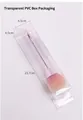 Pink oversized mushroom makeup brush for loose powder with clear PVC display box - PVC Box Packaging