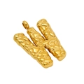 Golden letter pendant with textured finish and elegant polish on white background - Letter W - Gold Pendant