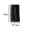 Black ceramic book vase with gold lines, 18cm height and 10.5cm width display - Small / Black