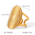 Hollow Textured Oval Face Style (HC-R30423)