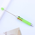 Green 4-in-1 telescopic pointer pen with multi-color beads for teaching and business - Macaron Green