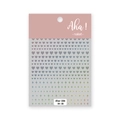 Rainbow holographic heart and cross star nail art stickers in model Aha 084 packaging - Heart & Star Mix / Laser Silver