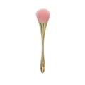 Pinceau à poudre à tête de champignon rose avec manche doré élégant pour le maquillage - Petit / Petite Taille Or Taille de Guêpe