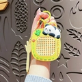 Gelber Panda-Mini-Zeichenbrett-Schlüsselanhänger mit Eingabestift und Panda-Deko - Gelb