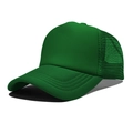 Dark green mesh trucker hat with breathable foam front and curved visor detailing - One Size(56-58cm) / Regular Green Mesh Hat