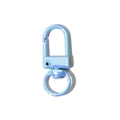 Light blue iridescent alloy spring ring clasp and key chain connector for DIY projects - UV Light Blue