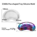 Molde de silicona para bandeja de guisantes con medidas y peso detallados - D3806-Molde de Silicona para Bandeja de Guisantes