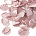 Pile of dusty rose silk artificial flower petals with a glossy satin finish texture - Lotus Pink (36)