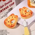 Miniature resin rabbit toast slices for DIY crafts and dollhouse food accessories - Strawberry Rabbit Cookie
