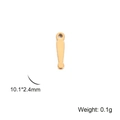 Gold exclamation mark stainless steel charm for DIY jewelry making 10.1x2.4mm size - Exclamation Mark / Gold